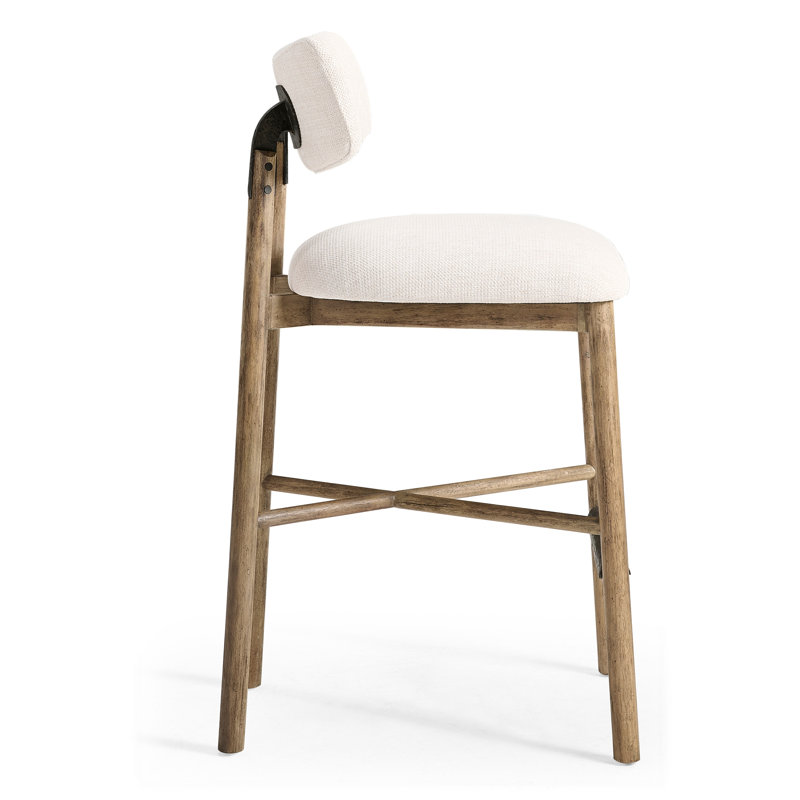 Stone Ridge Upholstered Bar Stool with Solid Wood Frame