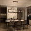 8 - Light Kitchen Island Steel Rectangle Dimmable Pendant-1032340155