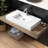 Chloe 35'' Wall Mounted Bathroom Sink Solid Surface Sink with Faucet Hole-112324760