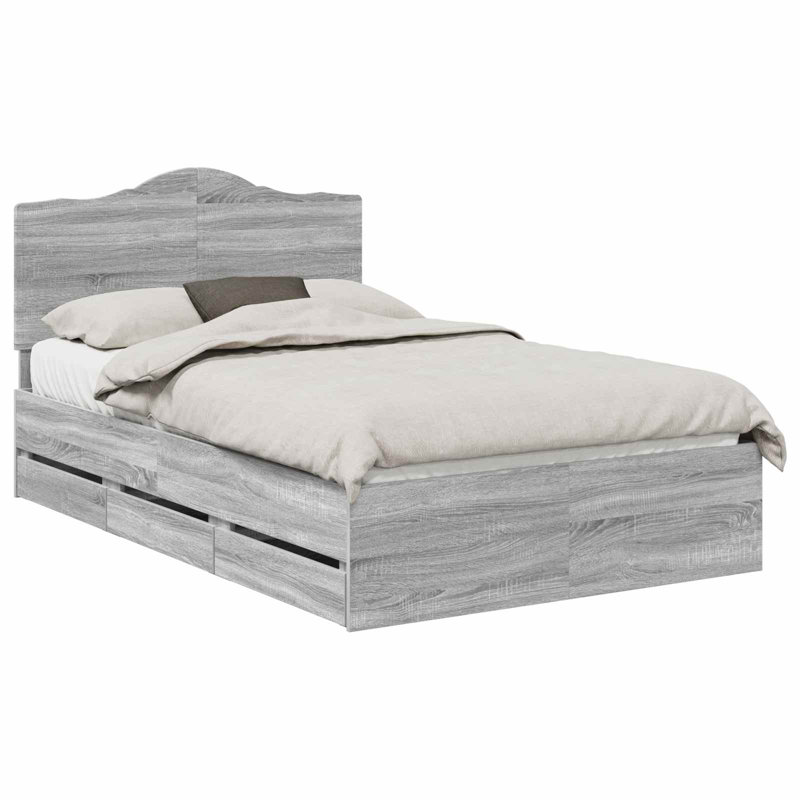 Bed, Small Double (4'), Grey Sonoma