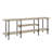 Celine 71" Contemporary Modern Console Table with 3 Shelves in Rustic Gray-1508153123