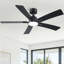 Ventilateur de plafond intérieur moderne en nickel brossé de 52 po avec DEL intégré, télécommande et 5 pales deux tons-1922963858-1926293827