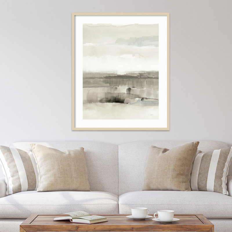 Influence Of Line And Color Neutral Crop by Mike Schick, Brown Framed Paper, 41.12" H x 34.12" W x 0.88" D
