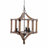 Chandelier  - 3  - Light Wood Drum, Hanging Light Fixture With Adjustable Chain Function
