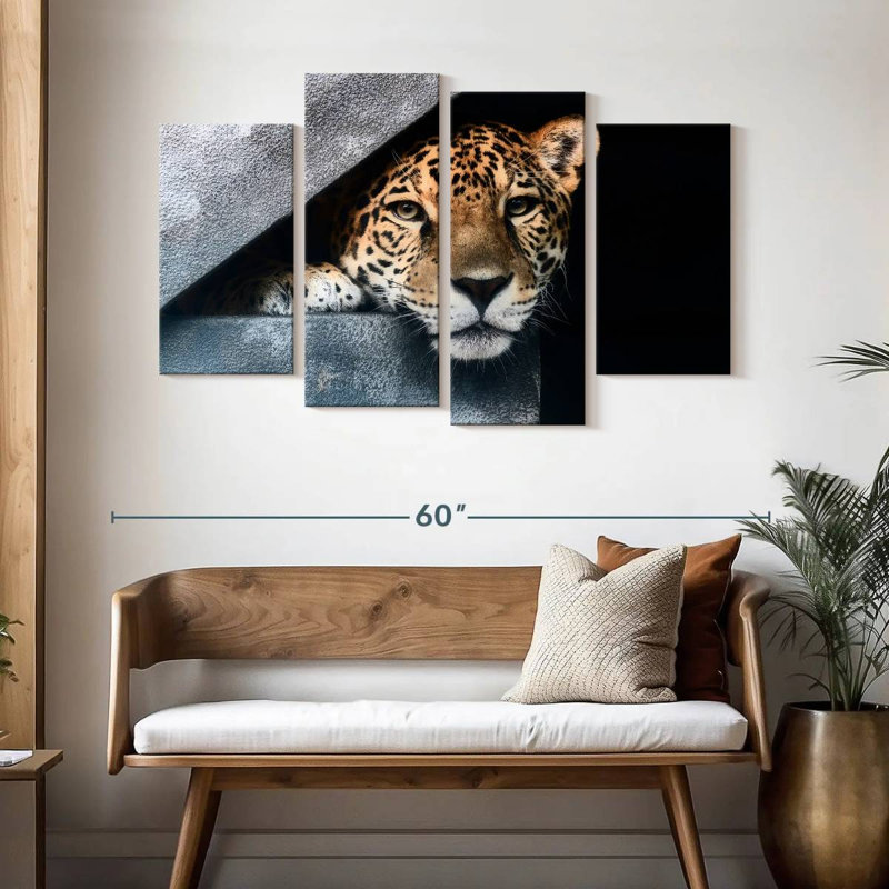 Peeking Jaguar, 32"H x 52"W