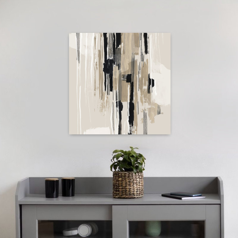 «Woven Together I», art géométrique abstrait moderne, H 18 po x l 18 po
