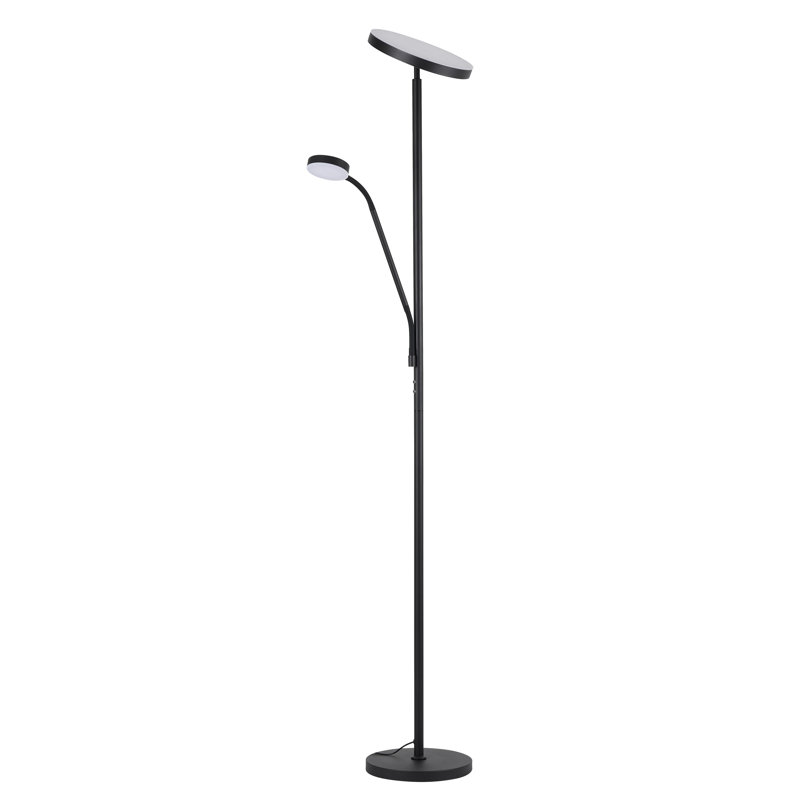 Eldridge 72'' LED Torchiere Floor Lamp, Black