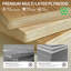 Meuble-lavabo flottant de 32 pouces avec lavabo, pré-assemblé, façade en chêne naturel à texture quadrillée, bois massif multicouche, fixation murale, plateau en pierre blanche, 2 tiroirs à fermeture en douceur-650597784