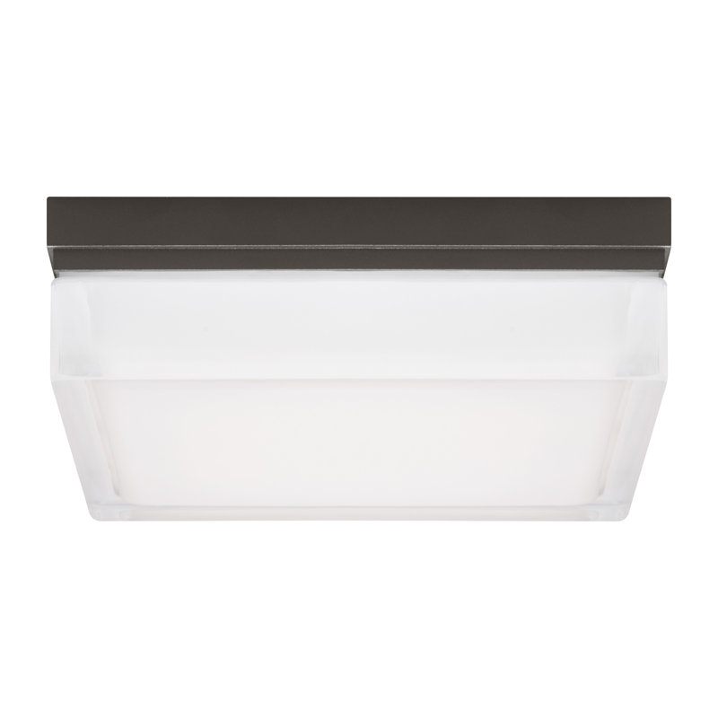 Boxie LED Outdoor Flush Mount, Bronze