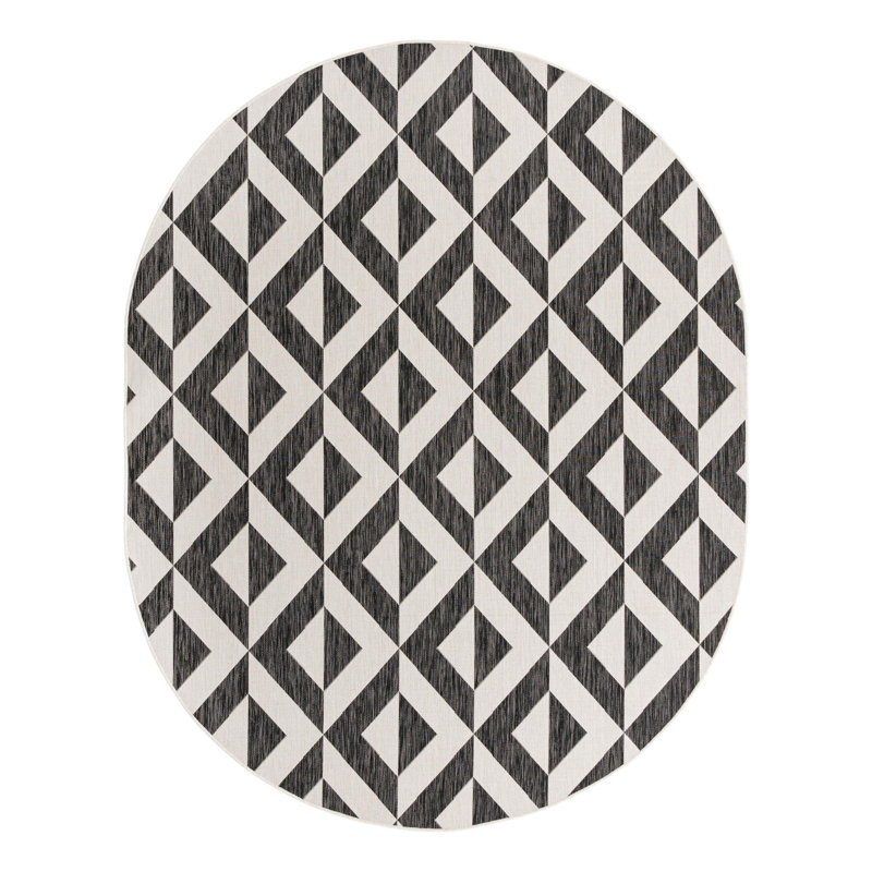 Tapis intérieur / extérieur Jill Zarin Napa, Ovale 7 pi 10 po x 10 pi