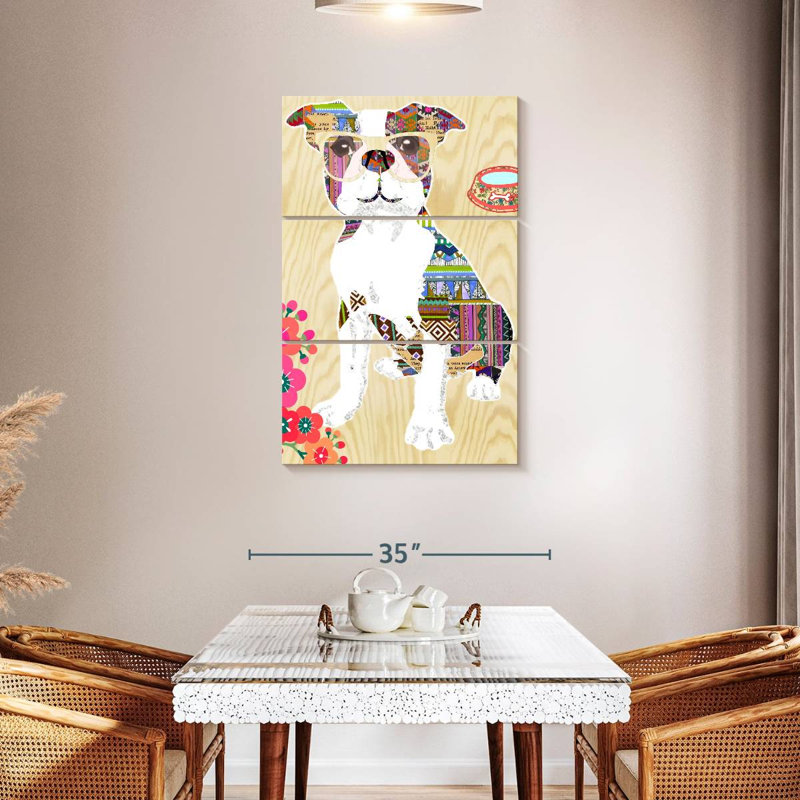 Collage Brampt Dog Pop Art, H 45 po x l 28 po