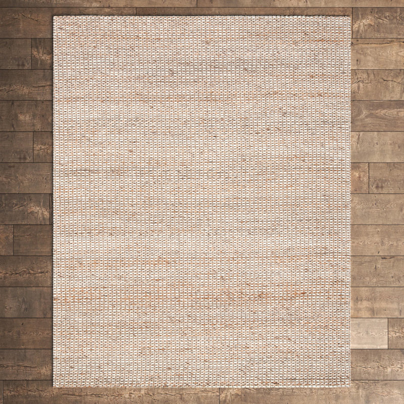Aufmann Handmade Tufted Area Rug in Natural/Beige, Rectangle 8' x 10'