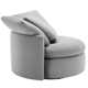 Bertice 46" Wide Upholstered Swivel Chair and a Half with Down Cushion