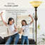 Lampe torchère sur pied 72 po avec abat-jour en verre albâtre Cadenza-718031209-718031208