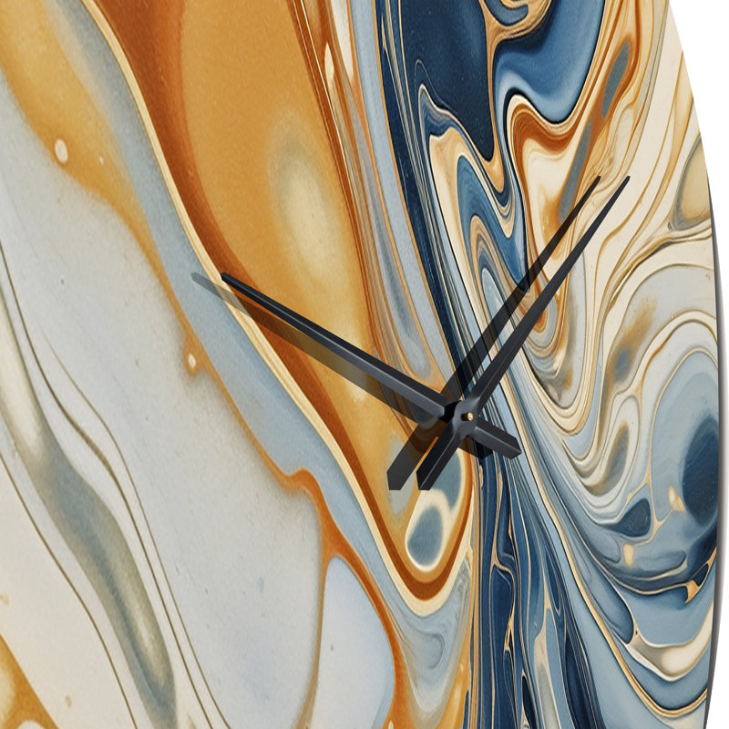 Horloge murale bleu sarcelle symphonique turquoise, Très grand
