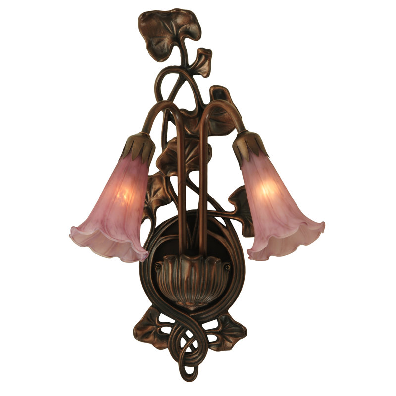 Meyda Tiffany & Stained Glass 2 - Light Armed Sconce, Lavender