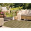 Tapis rayé vert / beige / jaune intérieur / extérieur Waldron-1119344404