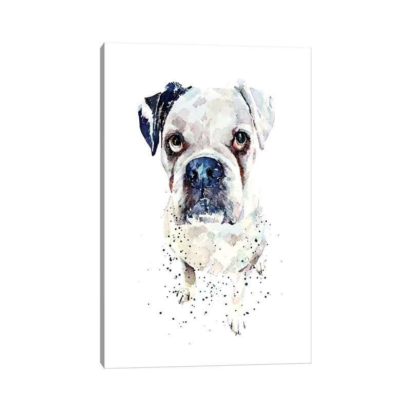 White German Boxer II - Painting on Canvas, 66.04 cm H x 45.72 cm W x 1.91 cm D, Wrapped Canvas