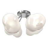 Ume Frosted Glass 4-Light Semi Flush Mount