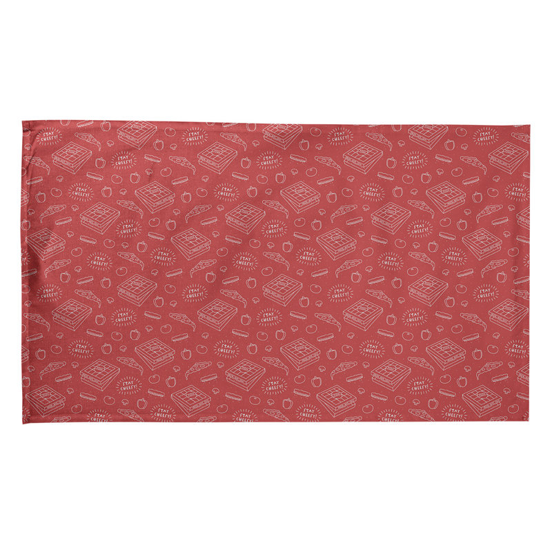 Mcguinness Tea Towel Kitchen Towel, Red, Poly Twill