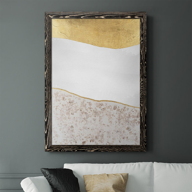 Eelis Whitestone I, peinture sur toile encadrée, H 37,5 po x l 27,5 po x P 1 po, Noir