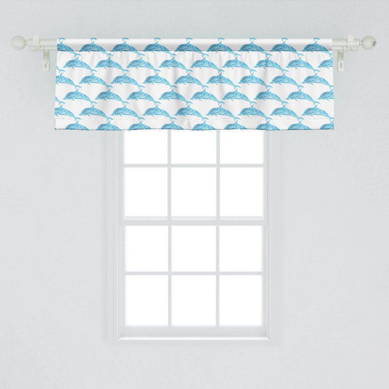 Ensemble de 2 cantonnières bleues Ambesonne, L 12 po x L 54 po