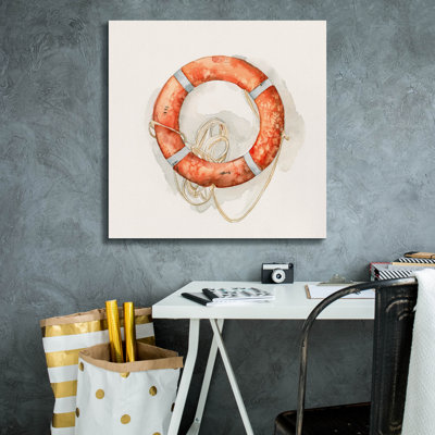 Toile épique Graffiti «Nautical Safety 1» par Emma Caroline, 26 po x 26 po
