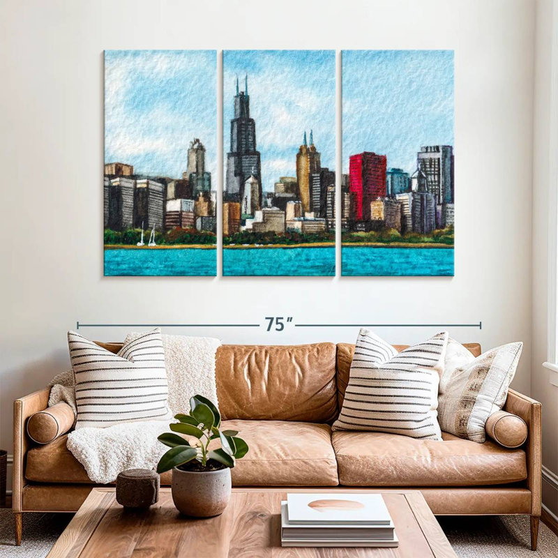 Sireci Chicago Skyline, 42" H x 65" W