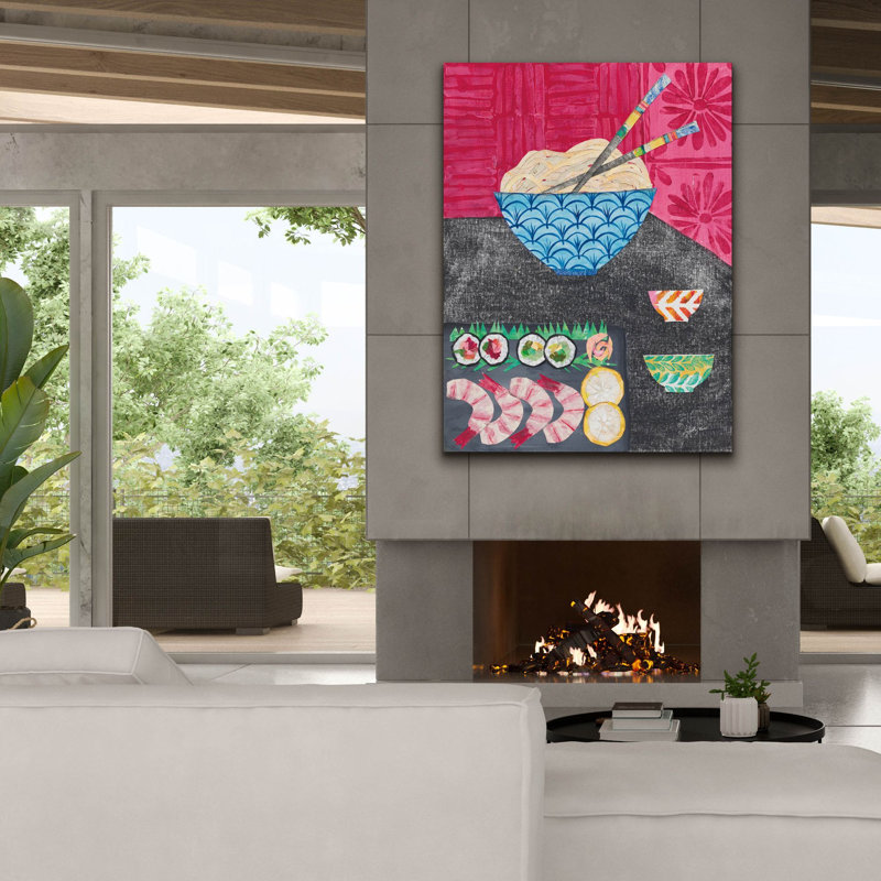 Toile épique Graffiti «Tablescape sushi» par Courtney Prahl, 40 po x 54 po, H 54 po x l 40 po