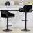 Height Adjustable Upholstered Velvet Bar Stools-1428684772