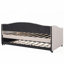 Lit de jour simple rembourré avec canapé-lit et lit gigogne Lattes en bois, aucun sommier requis, durable-1483591805