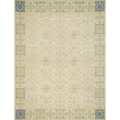 Castile Oriental Area Rug in Gold/Blue