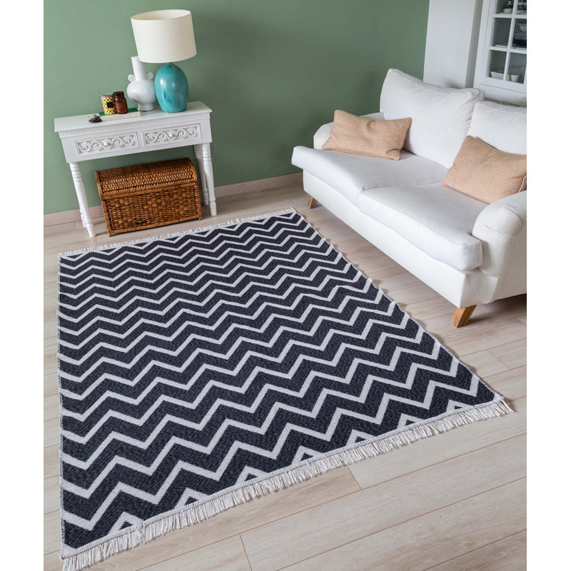 Pitzer Cotton Argyle Indoor Rug, Rectangle 4' x 5'11"