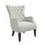 Fauteuil à oreilles capitonné Hannah