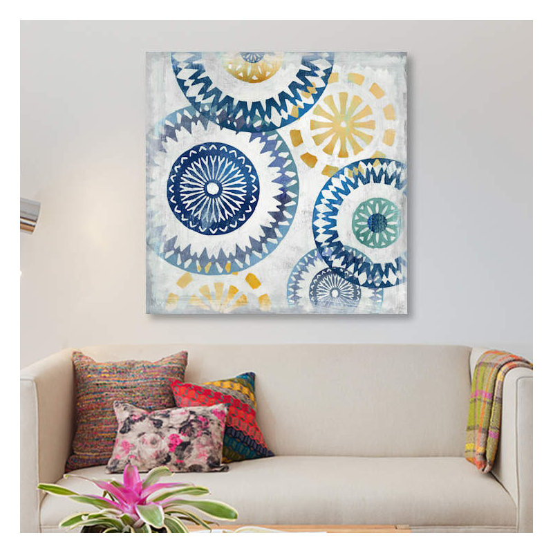 « blue ease i », impression sur toile, H 37 po x l 37 po x P 1,5 po