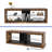 Catey LED Rectangular TV Stand with Tempered Glass Shelves and Power Outlet for TVs up to 60"