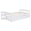 Lit plateforme simple blanc avec lit gigogne - Option de lit confortable pour lit gigogne