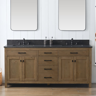Ajiya 72" Double Bathroom Vanity Set
