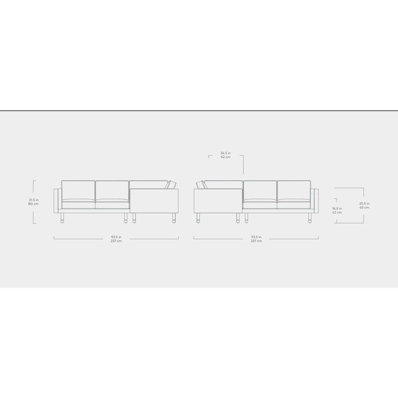 Augusta Bi-Sectional, Caledon Sedona Polyester Blend