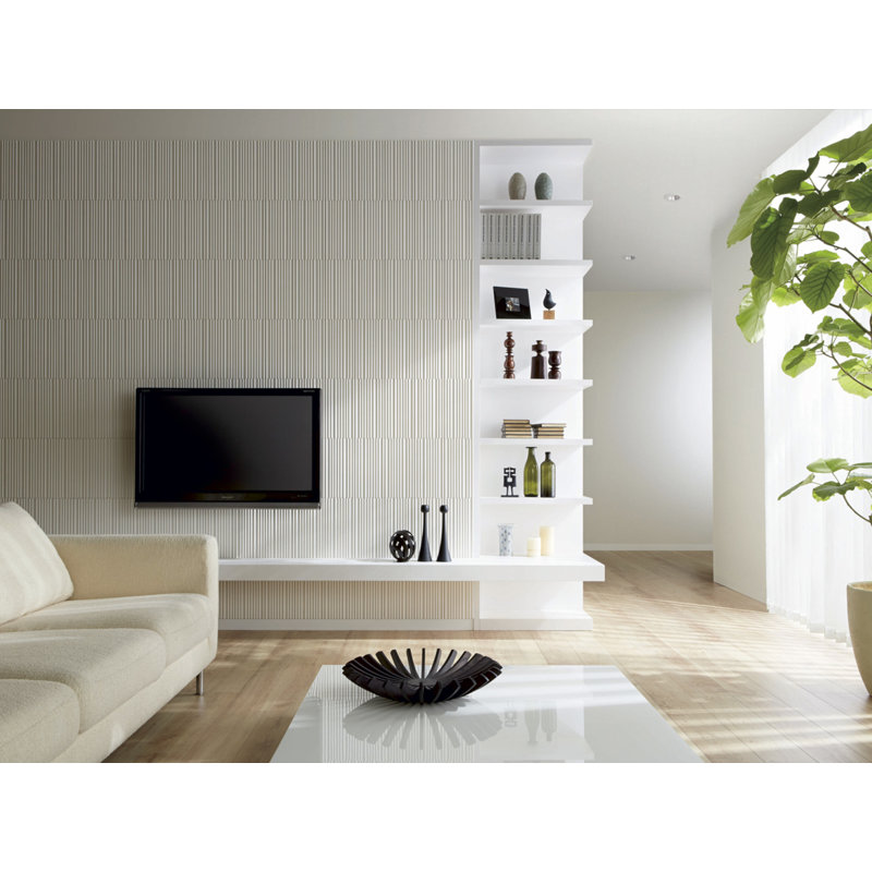 Granas Vague 6" x 12" Ceramic Embossed Wall Tile, White