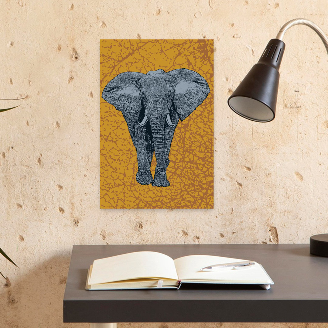 Majestic African Elephant Contemporary Elephant Nature Wildlife Wall Art Print
