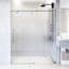 Elan 56-60" W x 74" H Sliding Frameless Shower Door with 3/8" Fluted Glass-98714538