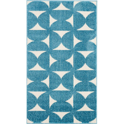 Tapis bleu Cristin Eclectic Bohemian