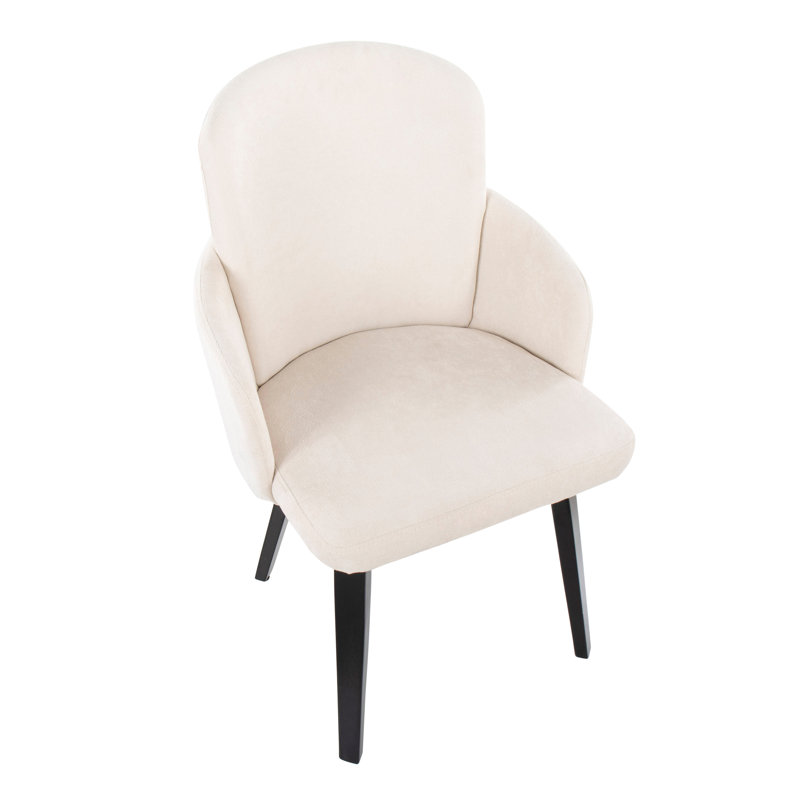 Chaise de salle à manger Dahlia, Polyester crème