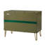 Commode cannelée 35 po Dumbo - vert olive (3 tiroirs)-996966298