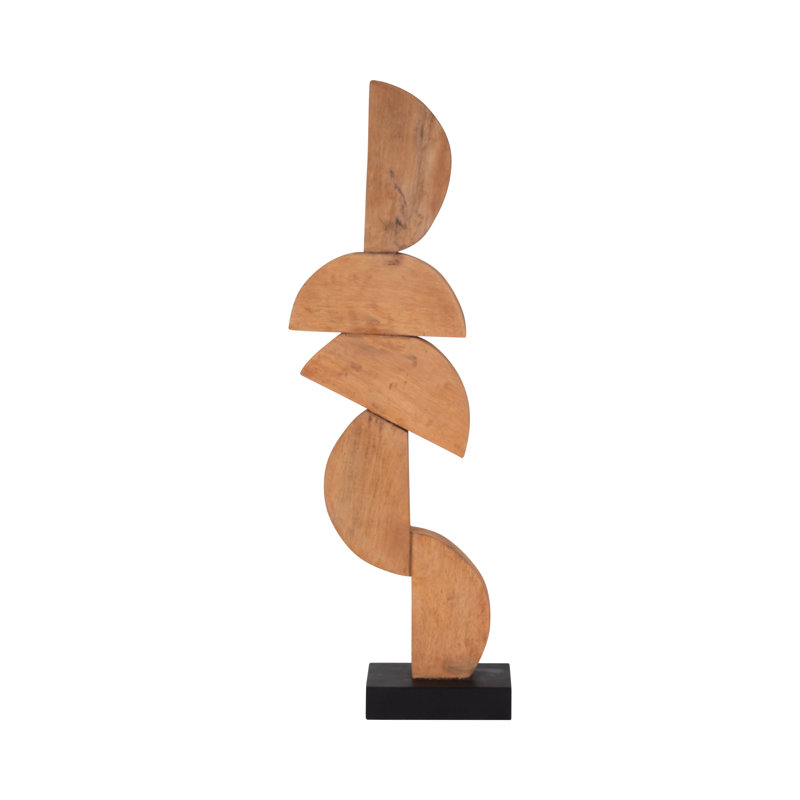 Wildomar Wood 5 Half Circles Stacking Sculpture