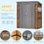 Remise à outils en fer 3 * 5Ft - Nature et fonctionnelle. Finition imperméable en bois de cèdre. Portes de toit modernes en fer. Excellent éclairage de ventilation. Structure solide. Assemblage facile. À des fins diverses. 61,94 po