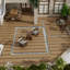 Paquet de 11 tuiles de patio en bois-plastique composite pour terrasse-124010512-124010515