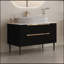 Meuble-lavabo de 36 pouces avec lavabo intégré en céramique et tiroirs à fermeture en douceur, autoportant ou mural pour un style polyvalent-105742784