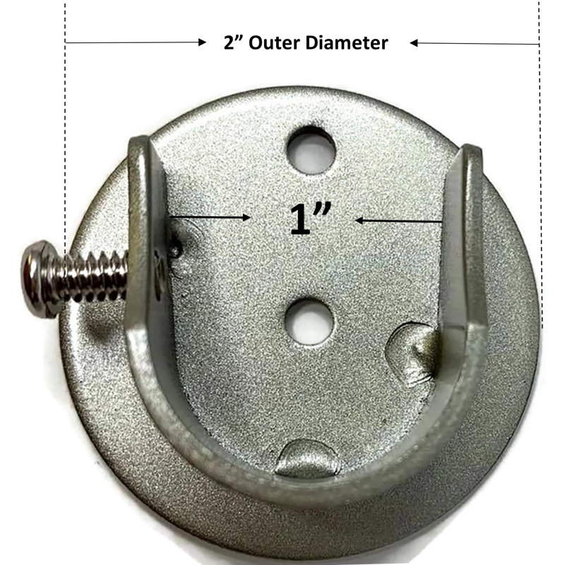 Support de fixation pour rideau intérieur Petillo, Étain, H 1 po x l 2 po x P 2 po